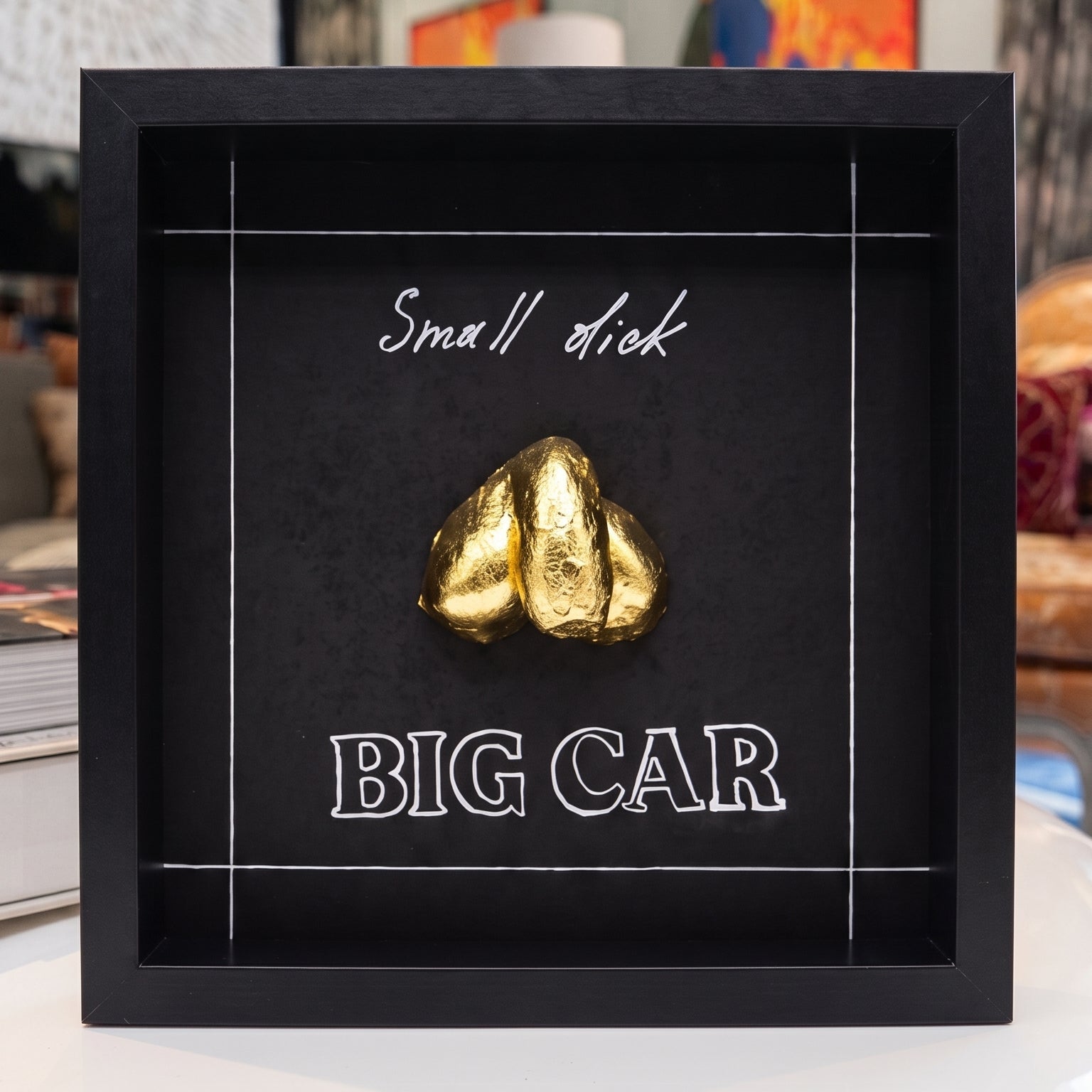 Small Package, Big Car 25*25 cm – Funny 3D Wall Art |Gift for Men