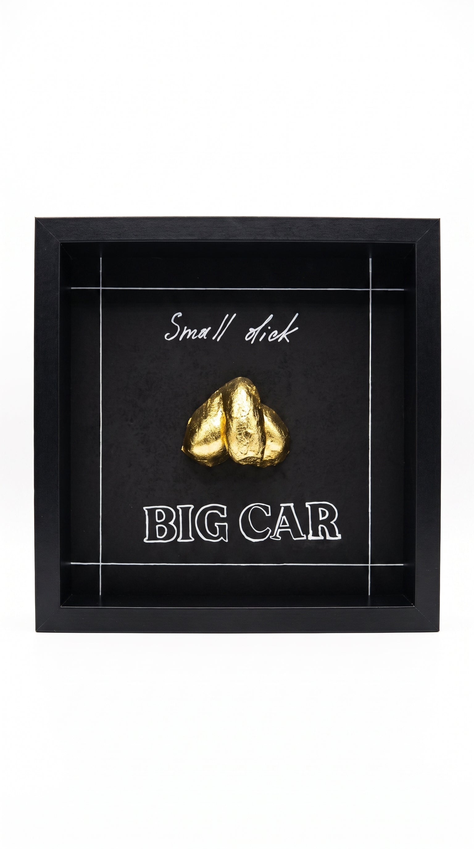 Small Package, Big Car 25*25 cm – Funny 3D Wall Art |Gift for Men
