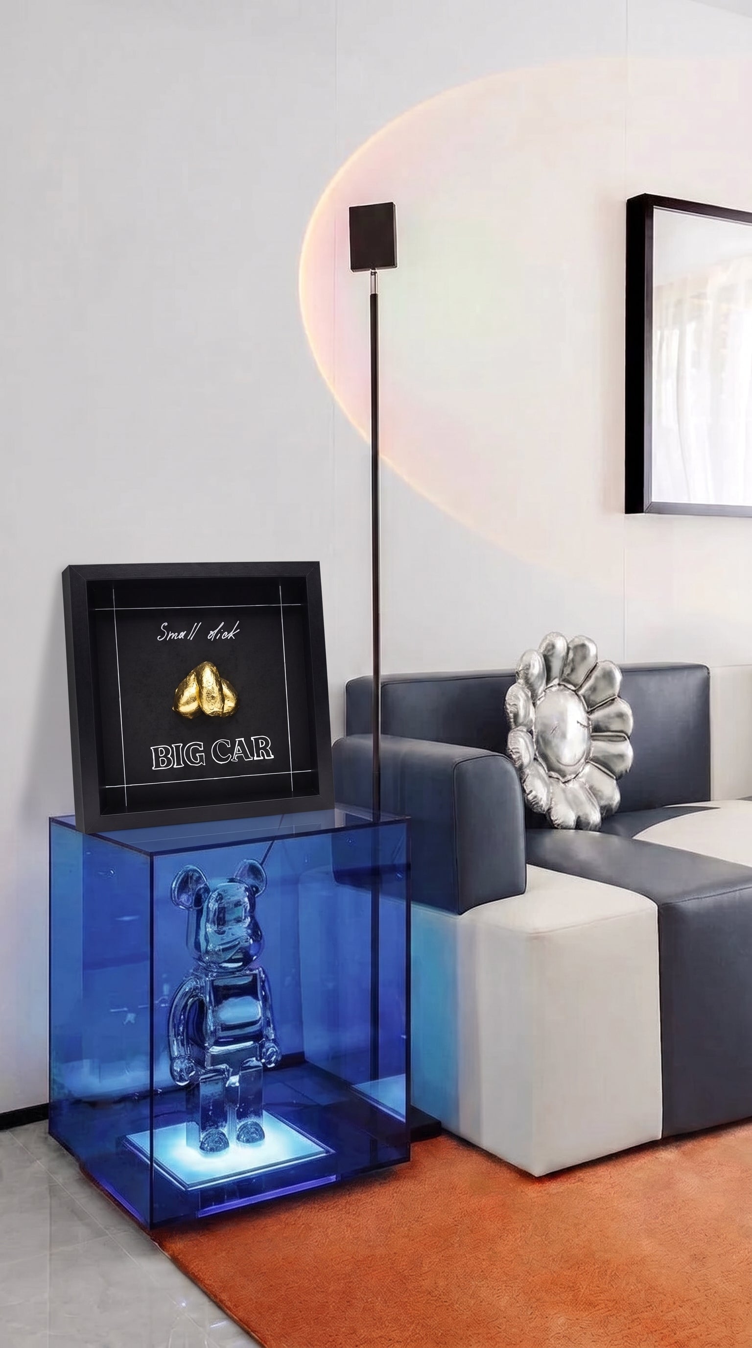 Small Package, Big Car 25*25 cm – Funny 3D Wall Art |Gift for Men